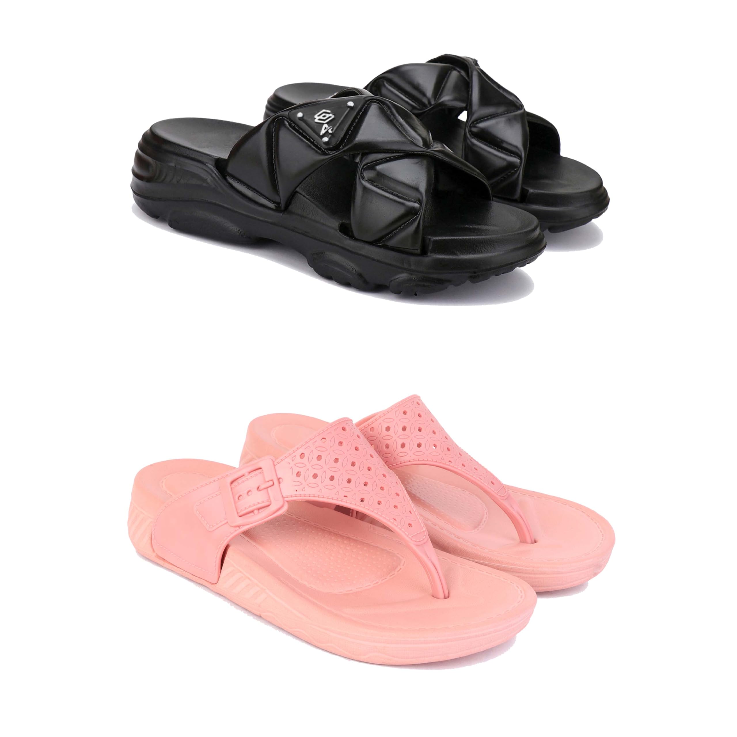Women's Sandals | Lightweight Wear| Stylish & Easy to Wear For Women'S PCV-SAN-(2-COMBO)-1889-1986-picture-19