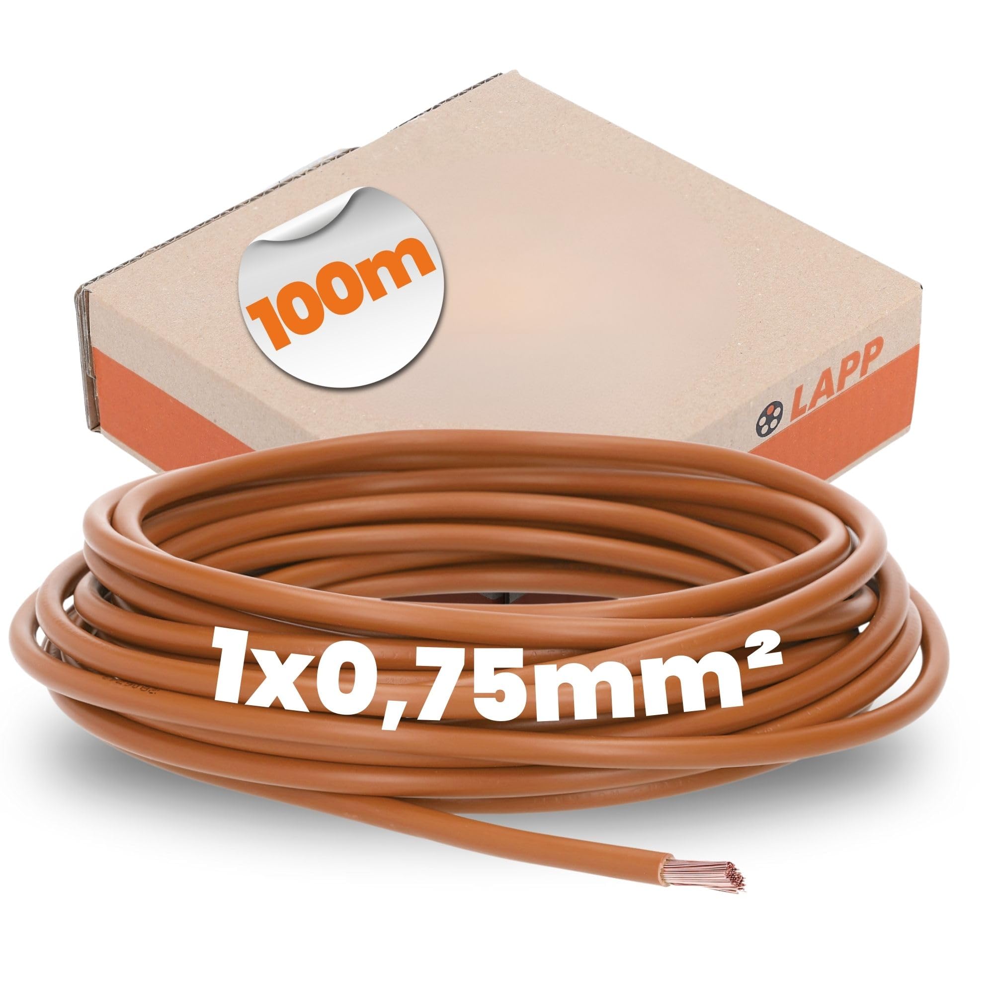 Toron H05V-K 1 x 0,75 mm² LAPP marron 100m pour éliminer les faux contacts