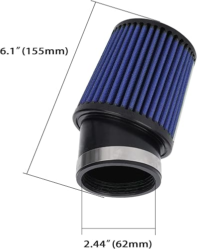 Miniatura 2 de Filtro de aire para motocicleta, filtro de aire de alto rendimiento de 2.441 in para Predator 212cc 6.5 HP GX160 GX200 196cc TrailMaster Buggy