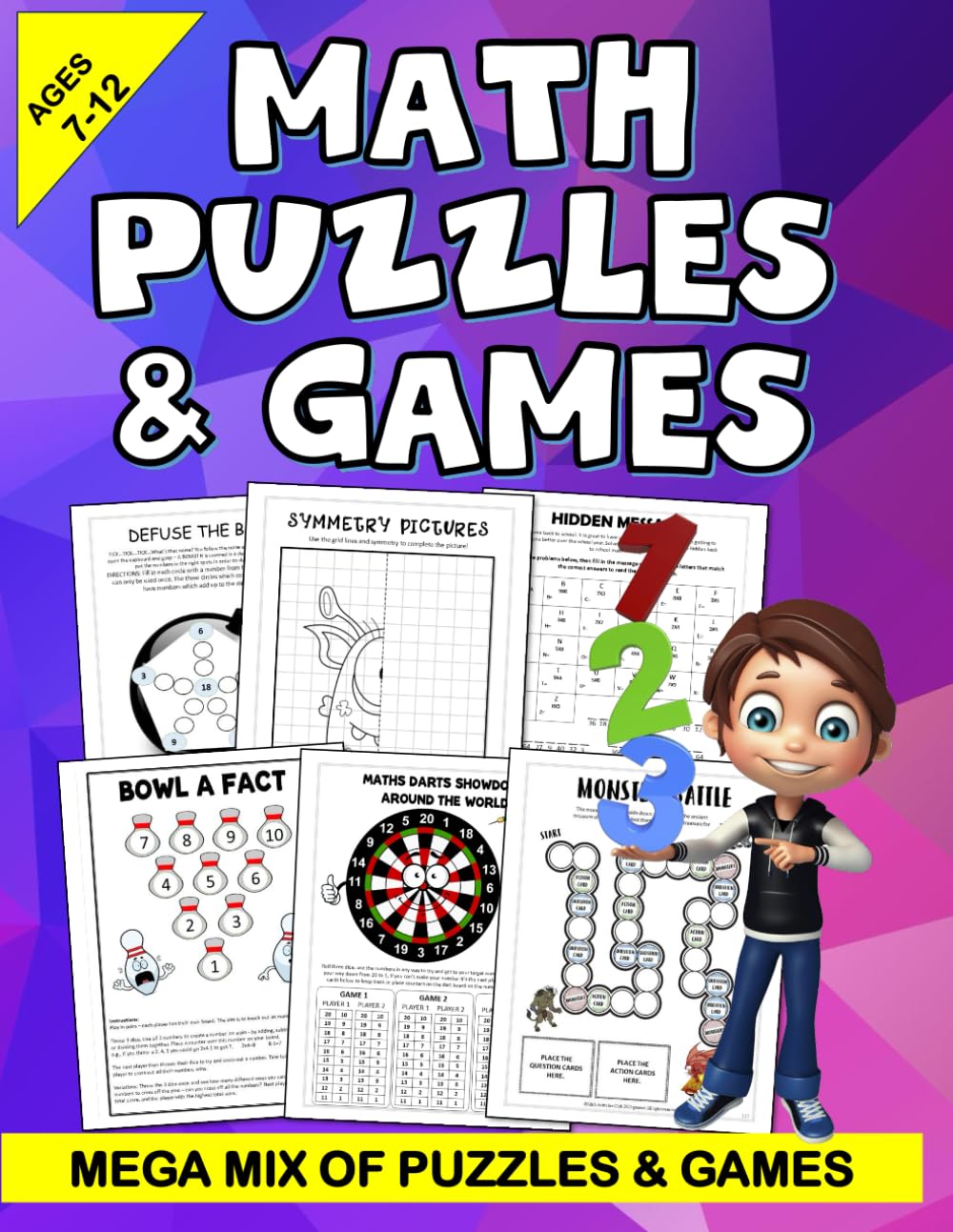 Math Puzzles and Games - Fun Math games!: Mega Mix of Puzzles and Games, Math Puzzles book for kids, Fun math games for kids, Math puzzles and math ..