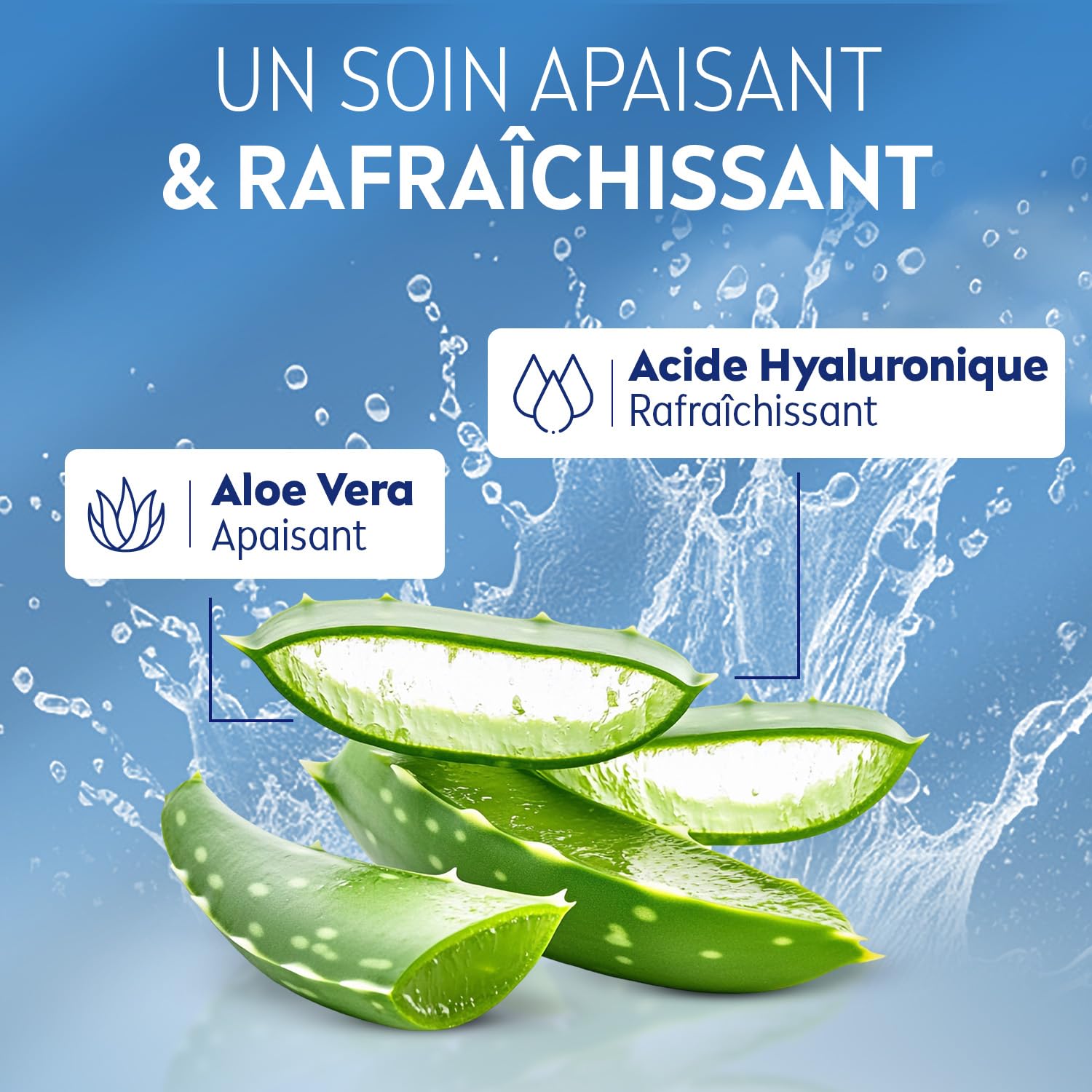 NIVEA SUN NIVEA SUN - 48H Hydrating After Sun Milk - Refreshes & Soothes Skin - Organic Aloe Vera & Hyaluronic Acid - Light & Non-greasy Formula - All Skin Types - 200ml in use