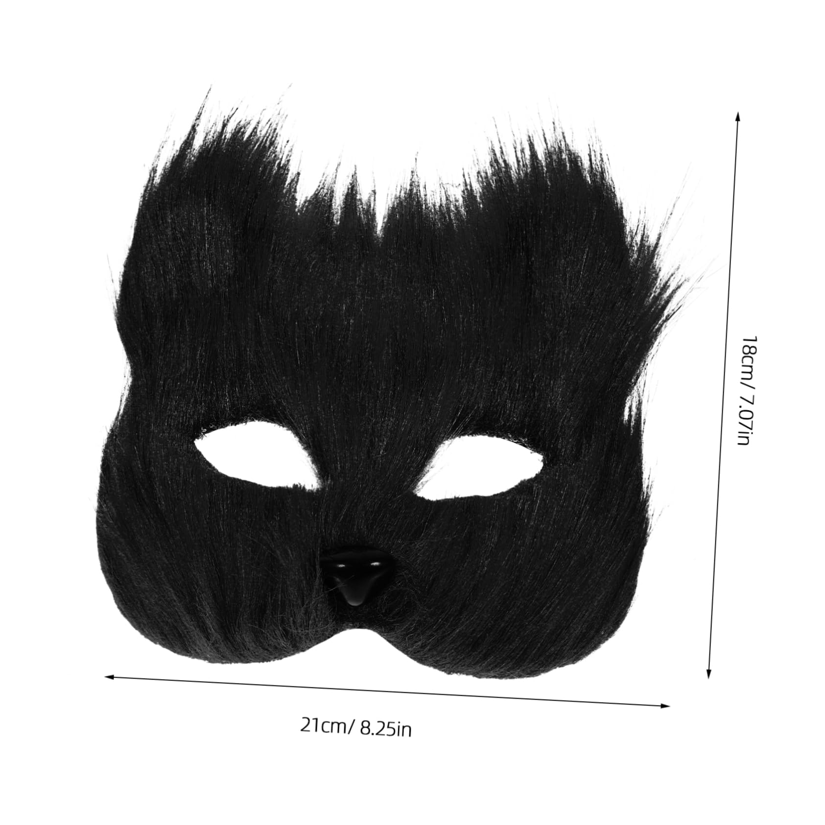 FELTECHELECTR Fox Costume Mask Half-face Animal Mask for Adults Lightweight and Safe for Parties