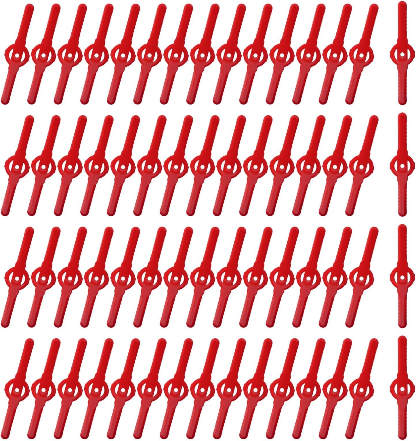 Universal String Trimmer Replacement Blades, Weed Wacker Plastic Cutter Blades for Cordless Electric Weed Eater and Grass Trimmer, Compatible with Lawn Mowers and Yard Edger Tools