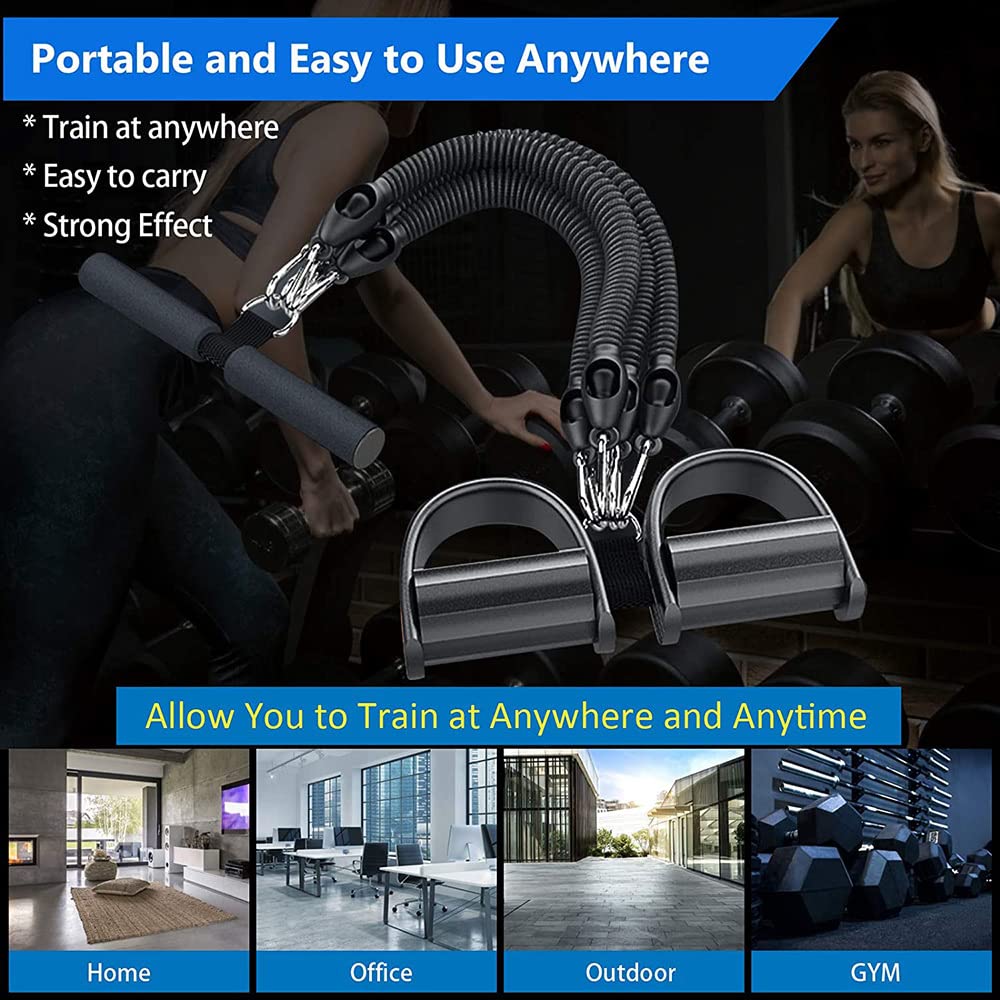 Fitness Gummibänder Multifunktional 4 Schläuche Latex Zugseil Expander Workout Pedal Sportgeräte Widerstandsbänder Home Gym