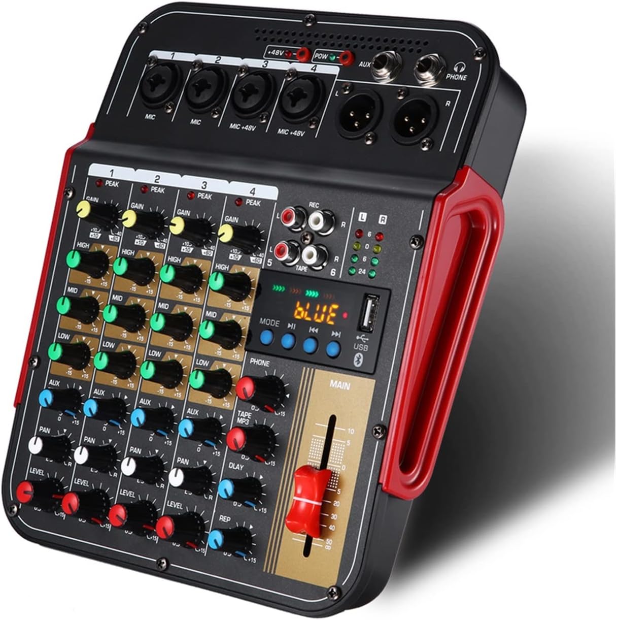 Mixer Audio MXi6 6Channel Mixer Outdoor Conference Audio USB Bluetooth Reverb Audio Processor