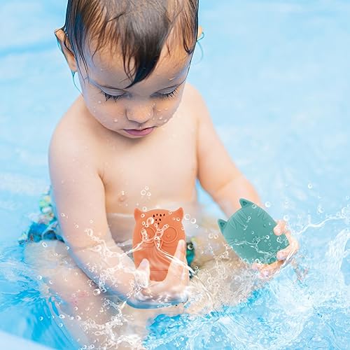 Miniatura 6 de Juguetes de baño de silicona para bebés, juguetes de agua interactivos para baby shower, bañera, chorro, juguete de animales para bebés, piscina,