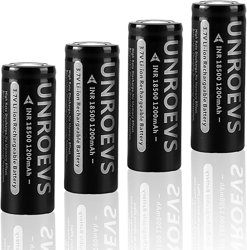 18500 baterías, batería solar de 3.7 V 1200 mAh, batería recargable de iones de litio 18500 para luces solares al aire libre, luces solares de