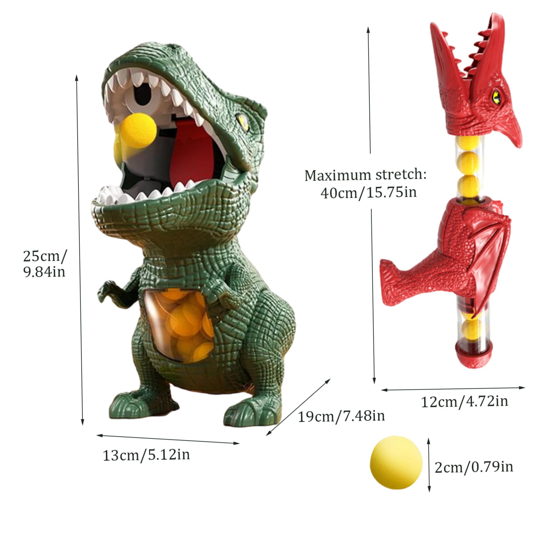 Juegos de tiro al blanco para niños de 3 años en adelante. Cabeza giratoria de 360°. Juegos de dinosaurios para practicar la coordinación mano-ojo. Juguetes de dinosaurios para niños con 12 pelot