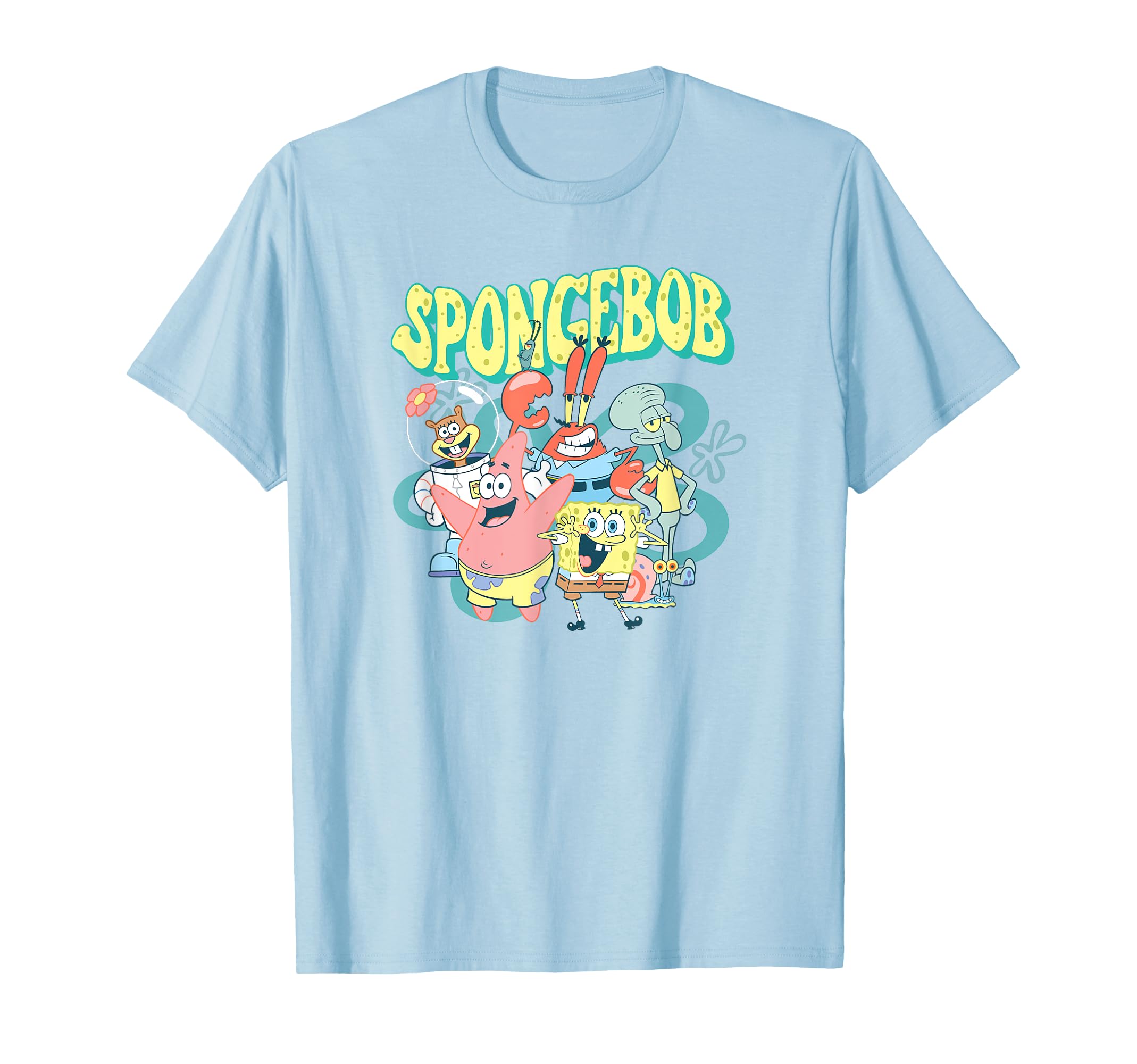 古着　ヴィンテージ　Tシャツ　ポリ　ポリTシャツ　スポンジボブ　カラフル　派手 スポンジボブと仲間たち スプレーアート 半袖 Tシャツ 古着