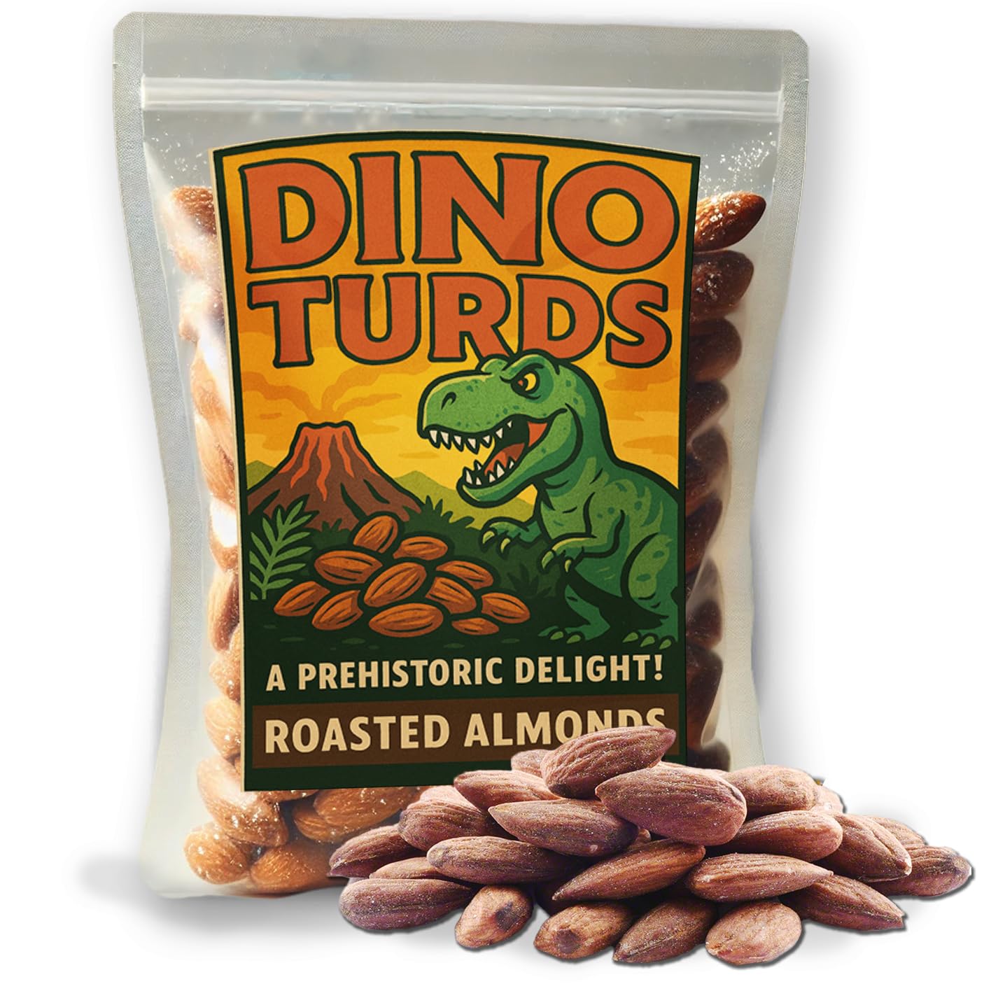 Dino Turds Crunchy Almond Snacks - Fun & Educational Dinosaur Easter Treats, Perfect for Easter Baskets, Healthy Alternative to Candy, Engaging and