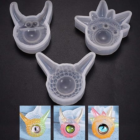 Amazon Co Jp Fineinno 3d 悪魔の目 悪魔 目 ペンダント シリコンモールド エポキシ樹脂 Uvレジン型 Diy モールド 3種類 3セット 悪魔目3 ホビー