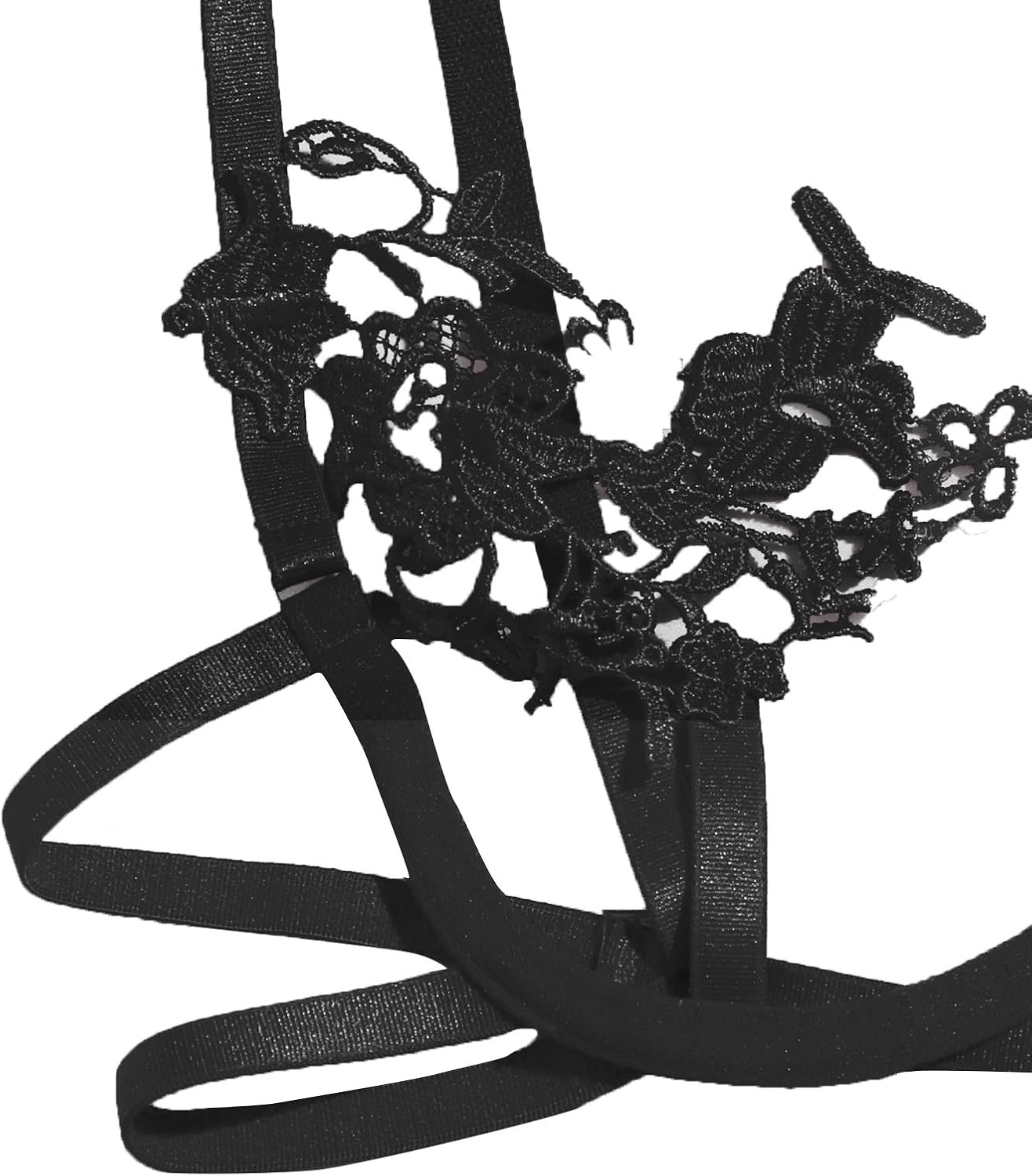 Milumia Women's Lace Appliques Cut Out Lingerie Set Underwire Bra and Thong Underwear: Clothing, Shoes & Jewelry