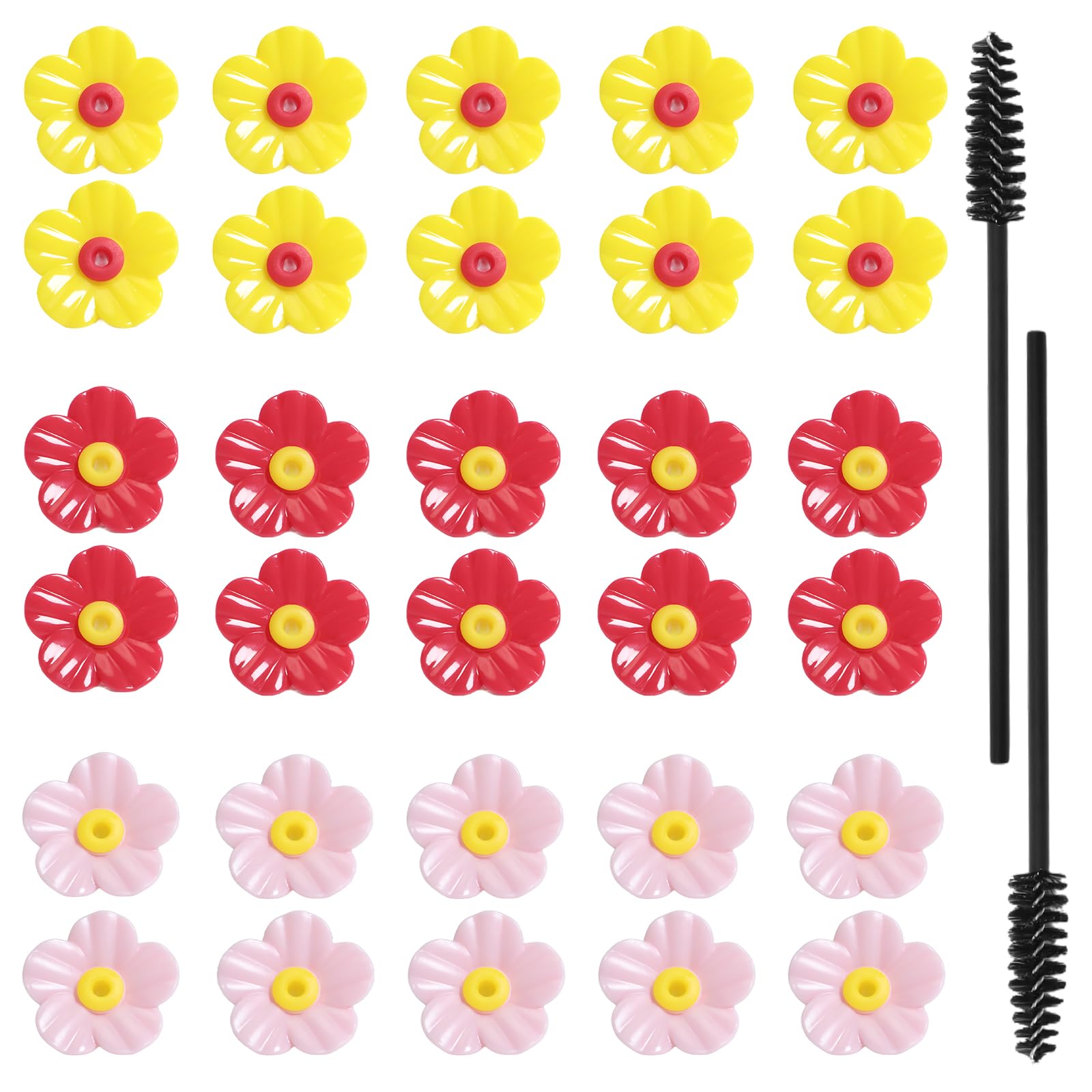 Mangeoires de rechange pour colibri suspendre extérieur : 30 pièces plastique multicolores