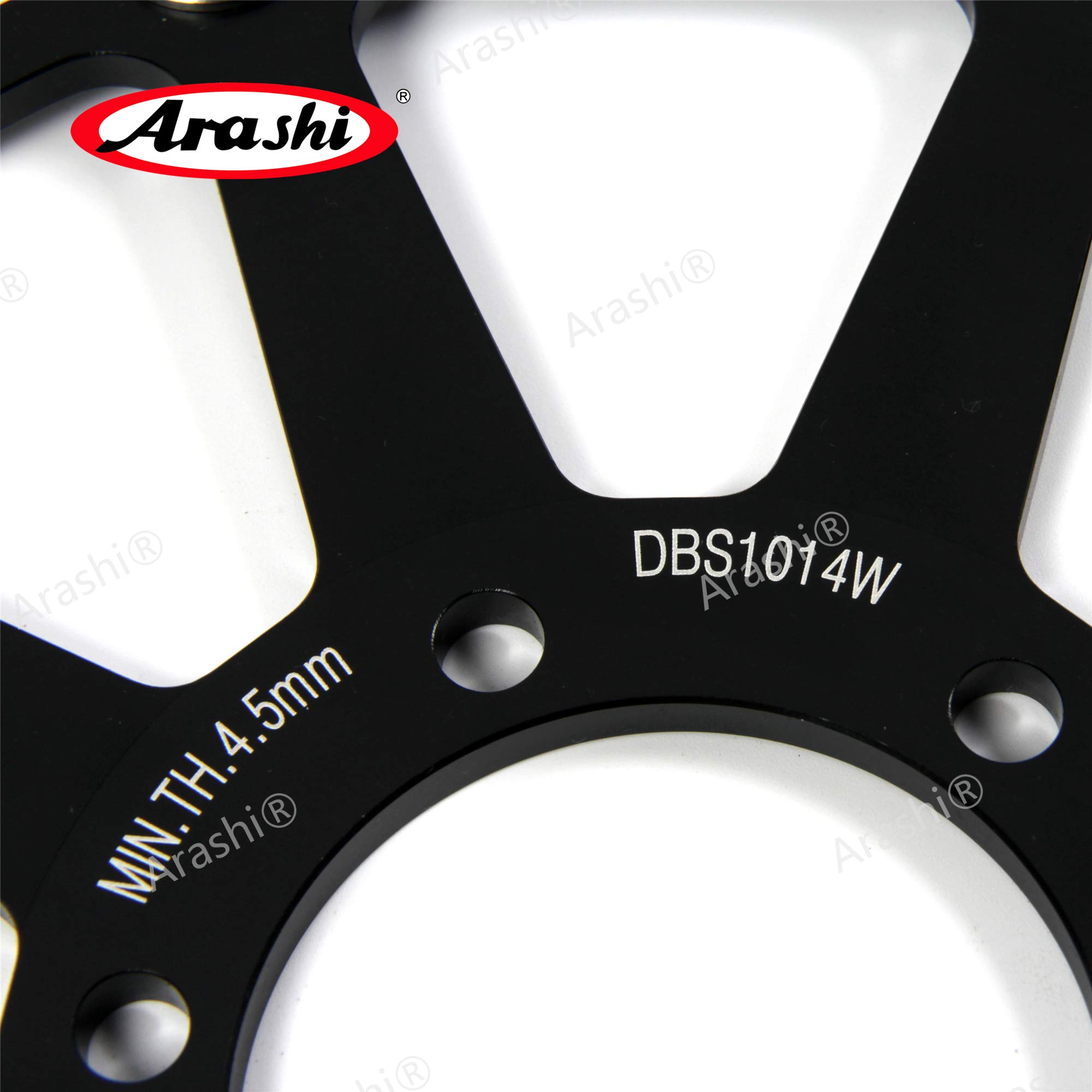 Arashi Discos de freno delanteros y traseros flotantes para DUCATl Monster 696 2008-2014 ABS 10-14, Negro