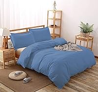 Vista 82 de Lujosa funda de edredón suave de 800 hilos, 100% algodón egipcio, tamaño Queen de gran tamaño (98 x 98 pulgadas), 1 funda de edredón con cierre