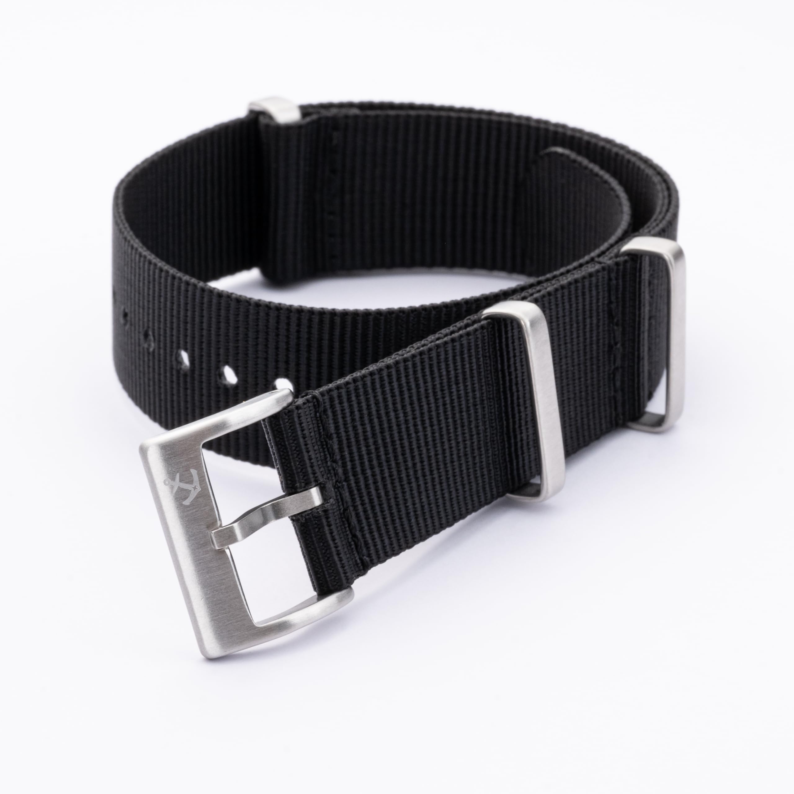 Anchor Strap Co | Standard Nylon Watch Strap | Military-Grade Durable Band | Stainless Steel Hardware | Waterproof | Adjustable Fit for 5.75–8.5in Wrists