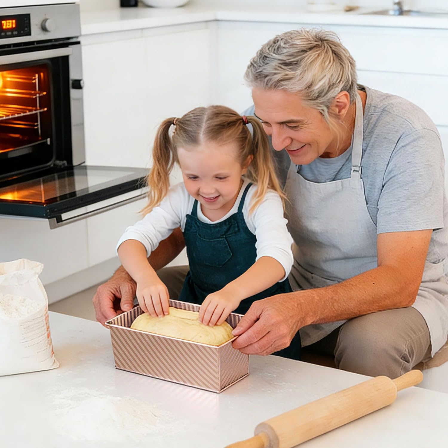 Pullman Loaf Pan with Lid 13x4, Large Bread Pan for Homemade Sandwich with Cover, 2.2lb Long Bread Loaf Tin for Sourdough, Nonstick & Easy Clean (Gold) - Image 9