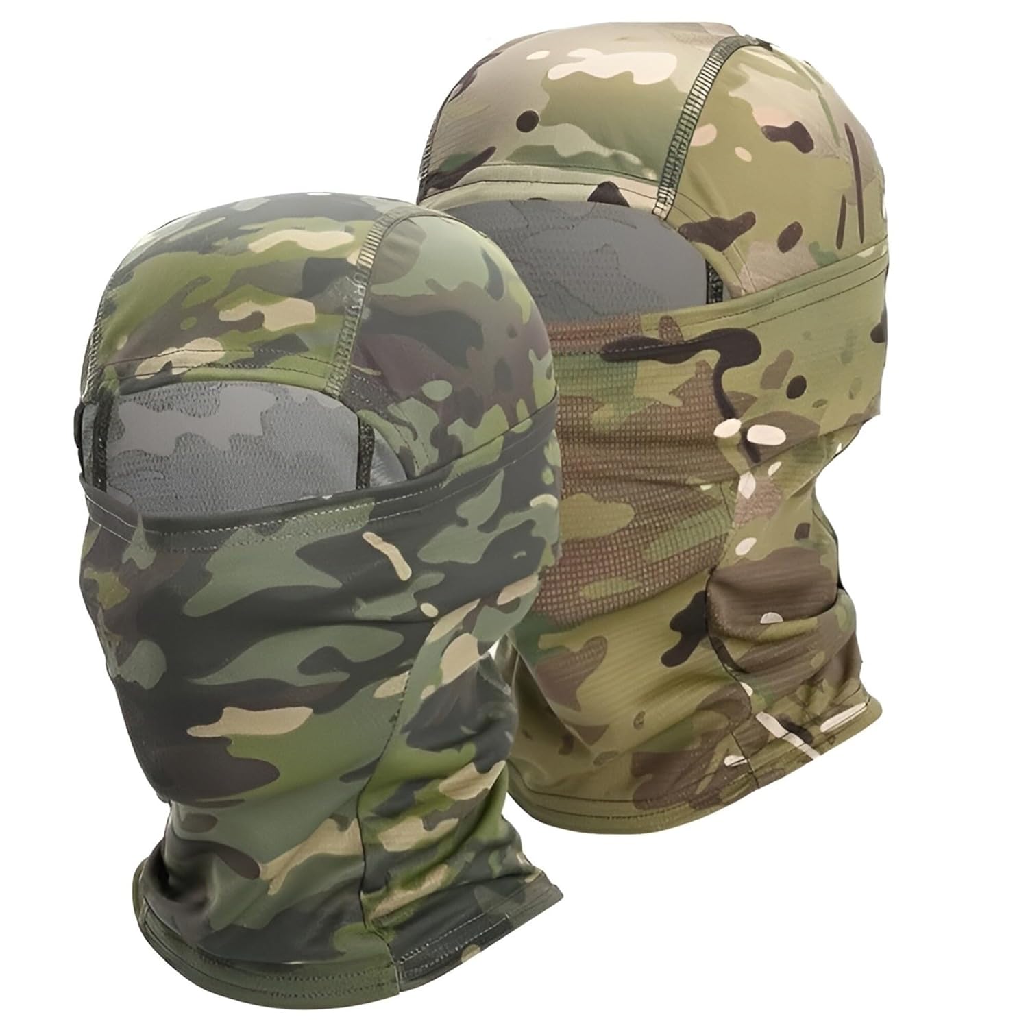 Tactical Camouflage Balaclava Face Mask, UV Protected Breathable Hood, Multipurpose for Skiing, Snowboarding, Cycling, Hiking, Halmet Mask for Biker, Rider Military Green for Men