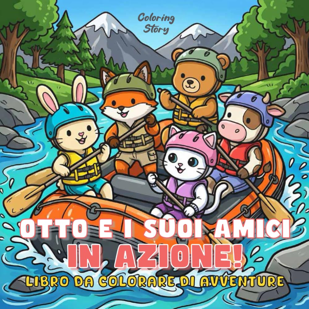 OTTO e i suoi amici : In Azione!: Libro da Colorare di Avventure Carine per Adulti e Ragazzi – Animali Adorabili, Sport e Mestieri – Disegni a Linee Spesse per Rilassamento e Antistress