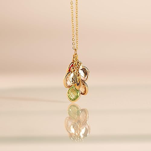 Miniatura 4 de MignonandMignon Birthstone Necklace for Grandma, Initial Necklaces for Women Personalized Jewelry for Women Birthstone Necklace, Grandkids Name