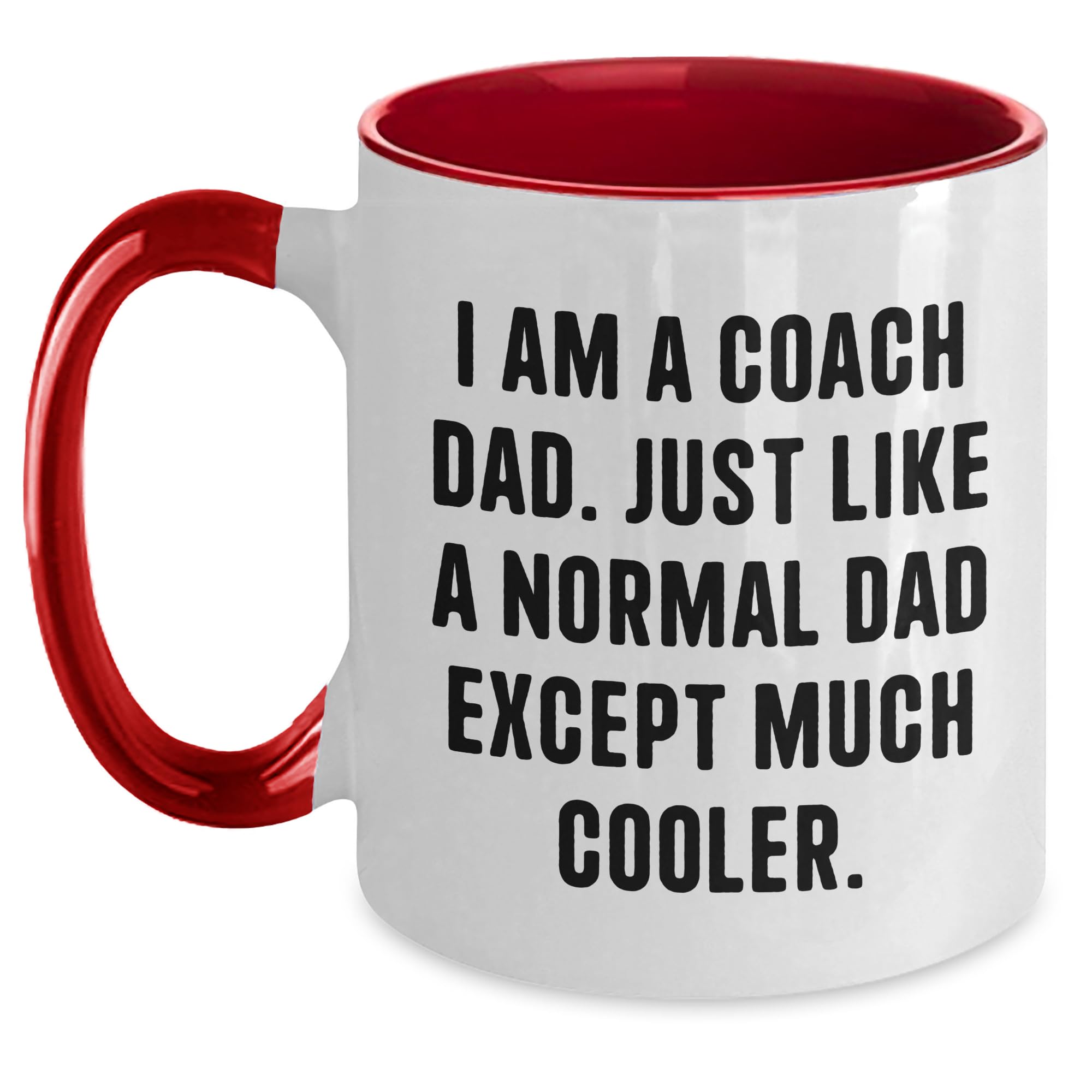 coach Dad Two Tone Coffee Mug — funny ceramic mug from ShopProudGifts