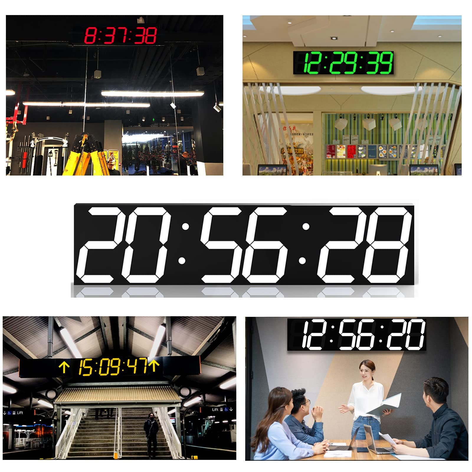 Amazon.co.jp: 掛け時計 デジタル おしゃれ 光る 万年 デジタル
