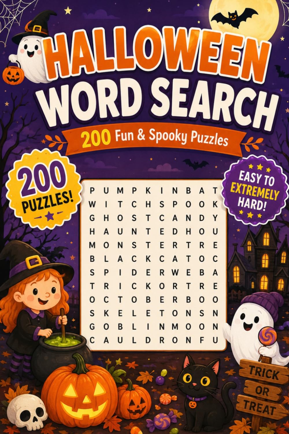 halloween word search: 200 fun & spooky puzzles (festive word search puzzles)