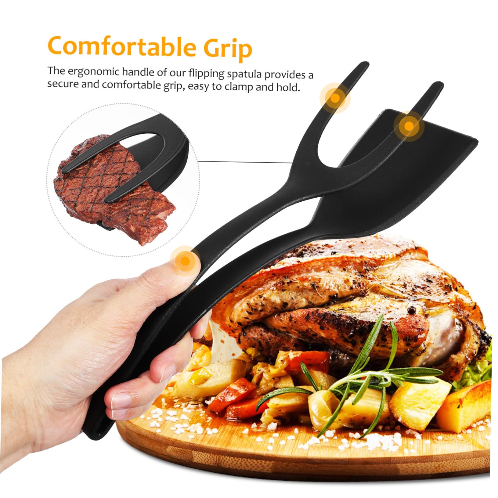 TOPBATHY 2 Sätze Eierspatel Aus Silikon Der Koch Chefkoch Fischwender Die Köchin Geröstete Grillen Pfannkuchen Kochspatel Pfannenwender Küchenzange Steakklemme Toast Spachtel Pp 3 Stück * 2