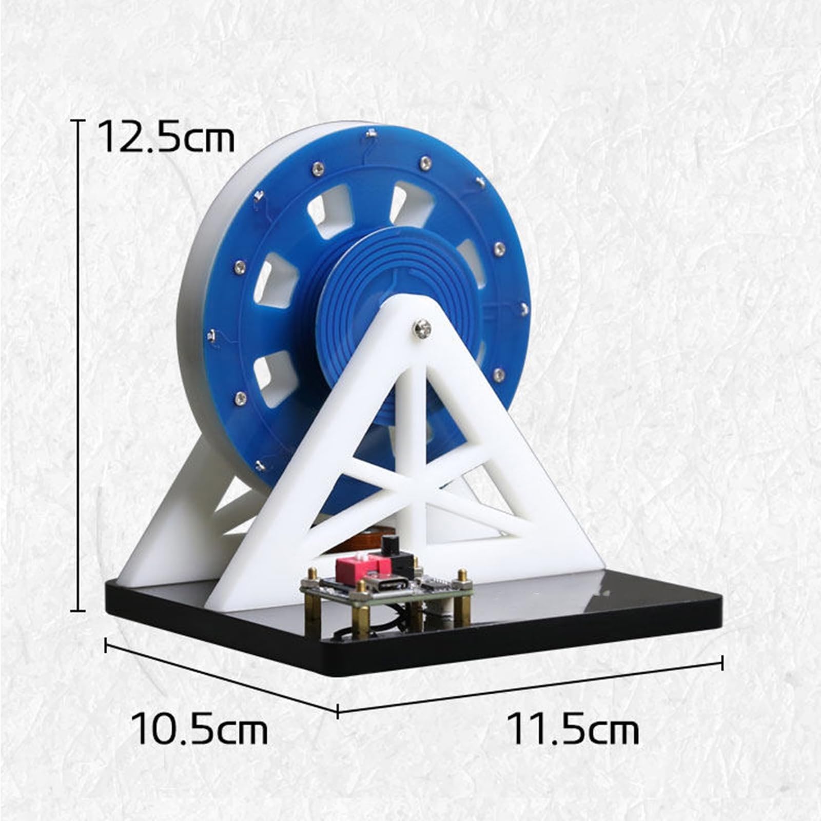 Modelo de Motor sin escobillas (brushless) con Bobina, Material didáctico para experimentos científicos, diseño con Rotor LED Alimentado por USB-C, Funcionamiento Interactivo a 1000-1500 RPM