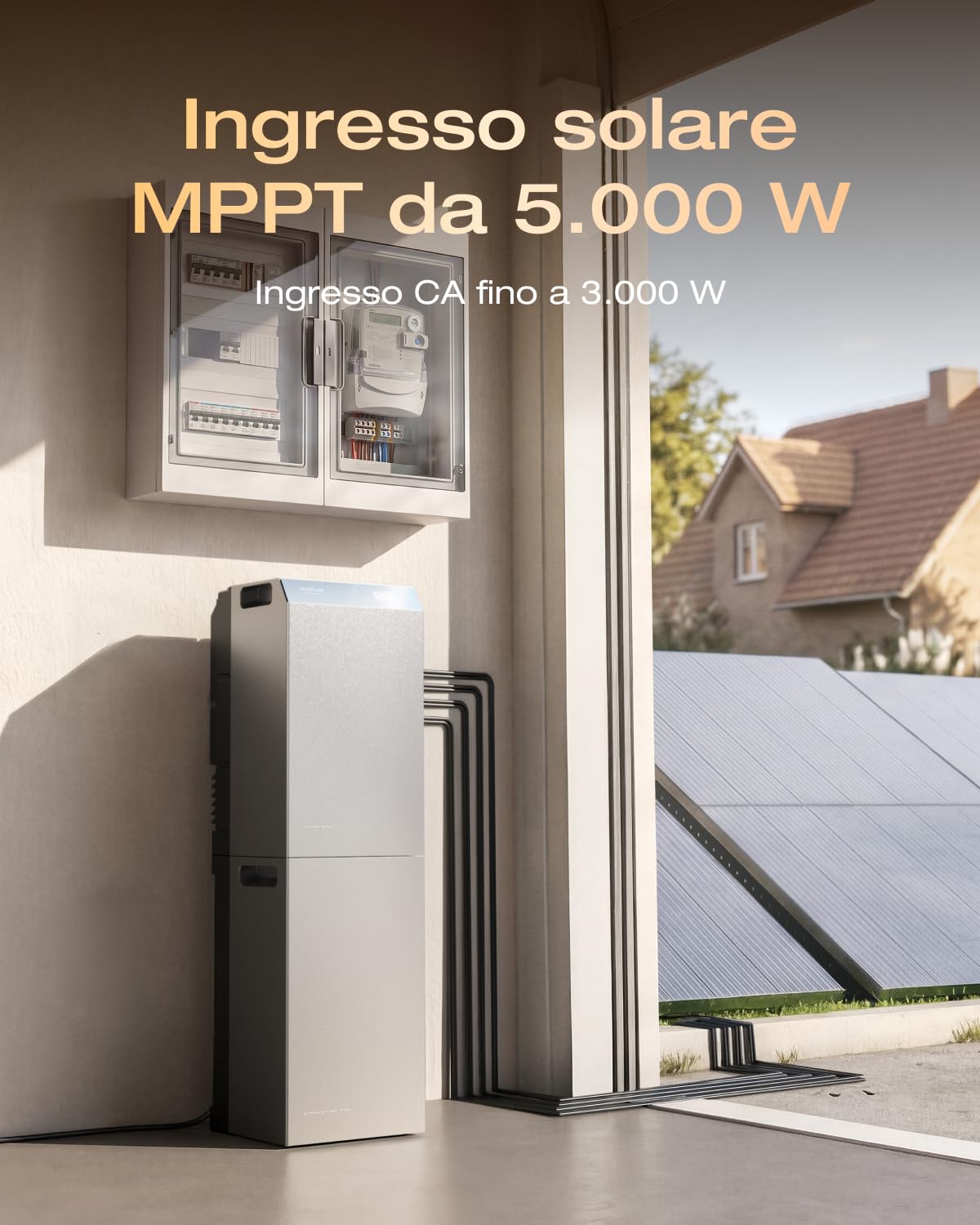 Fotovoltaico da balcone EF EcoFlow STREAM 5000 con batteria da 5024Wh
