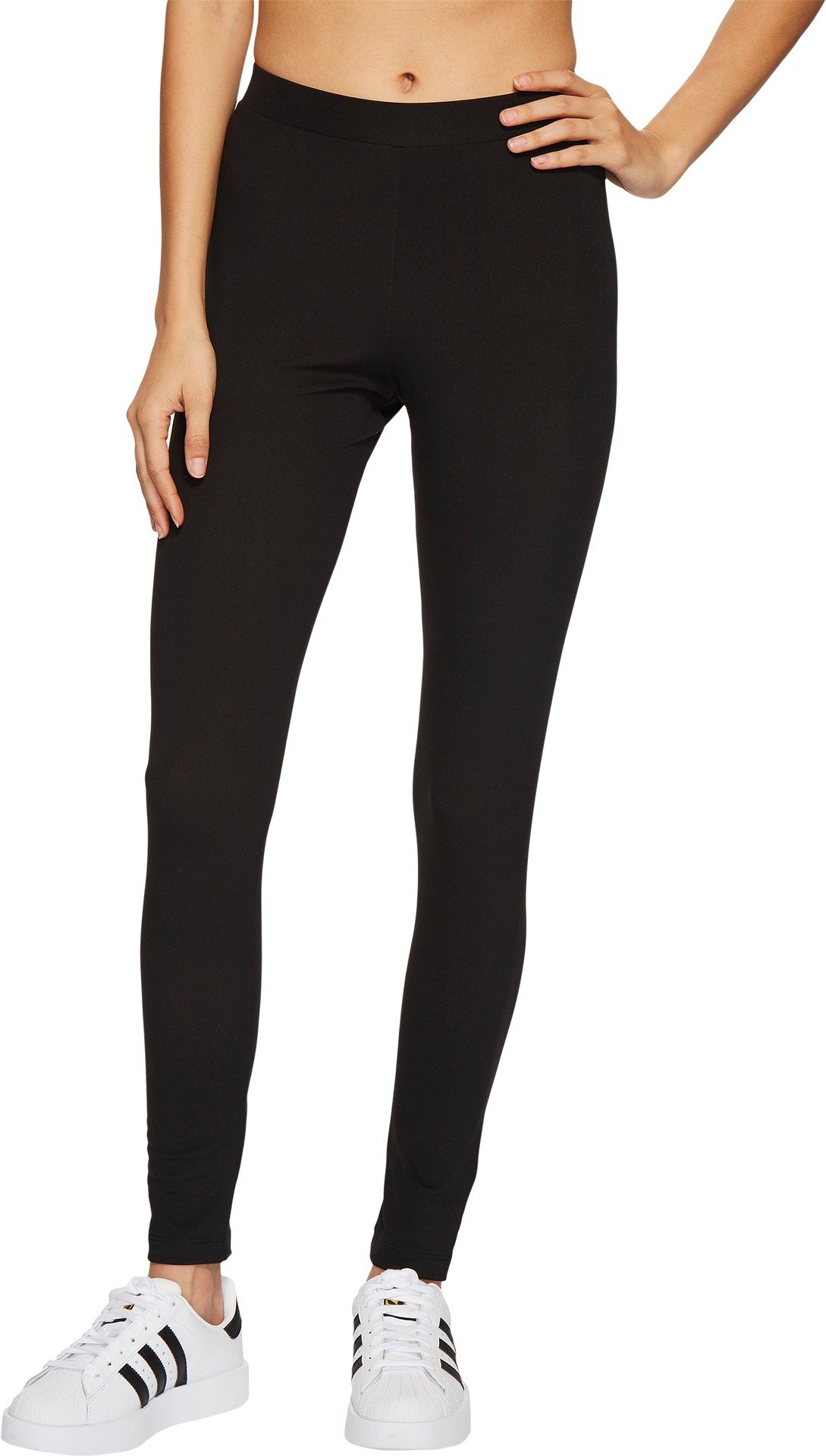 Leggings Adidas noir avec mini logo Trefoil discret taille S