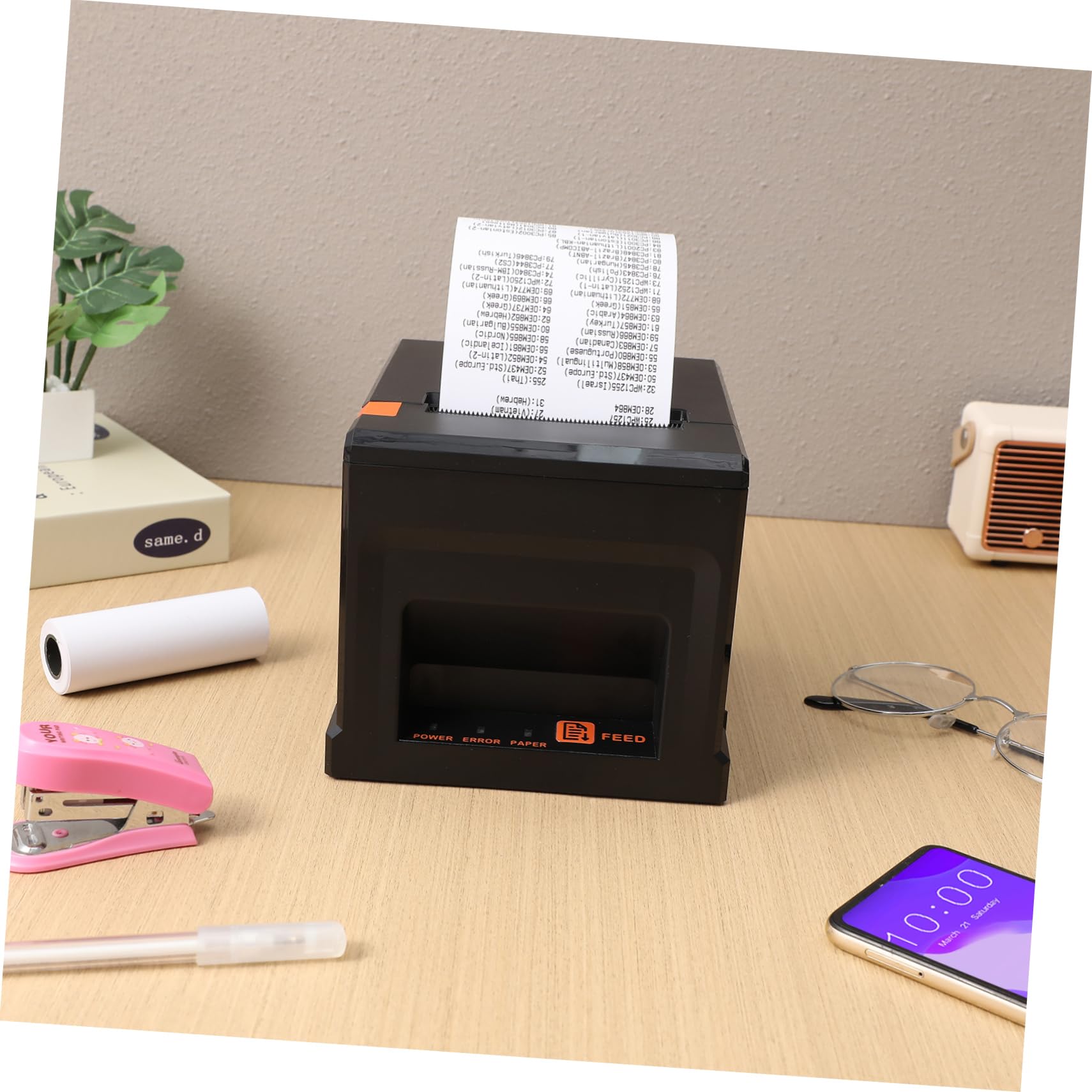 GRIRIW Receipt Printer Thermal Pos Printer for Small Speed Printing with Auto Cutter Easy to Operate for Retail and Logistics Plug