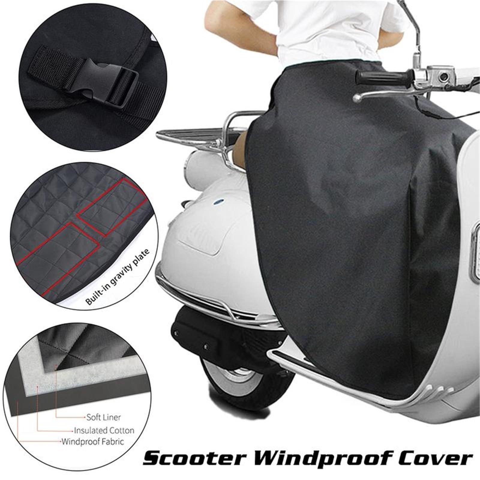 Jambe Scooter Universel, Couvre-Jambes for Motos Et Scooters, Couverture Chauffante, Imperméable, Coupe-Vent, Couette d'hiver