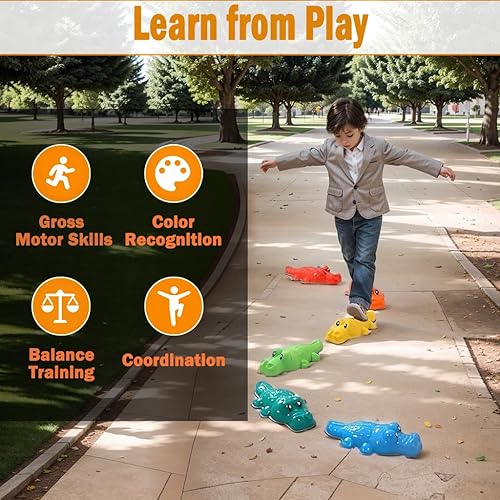 Miniatura 3 de Stackable Balance Stepping Stone Training Set of Sensory Toy for Toddlers Entertainment and Exercise, Play the floor is lava Game, Kids Fitness