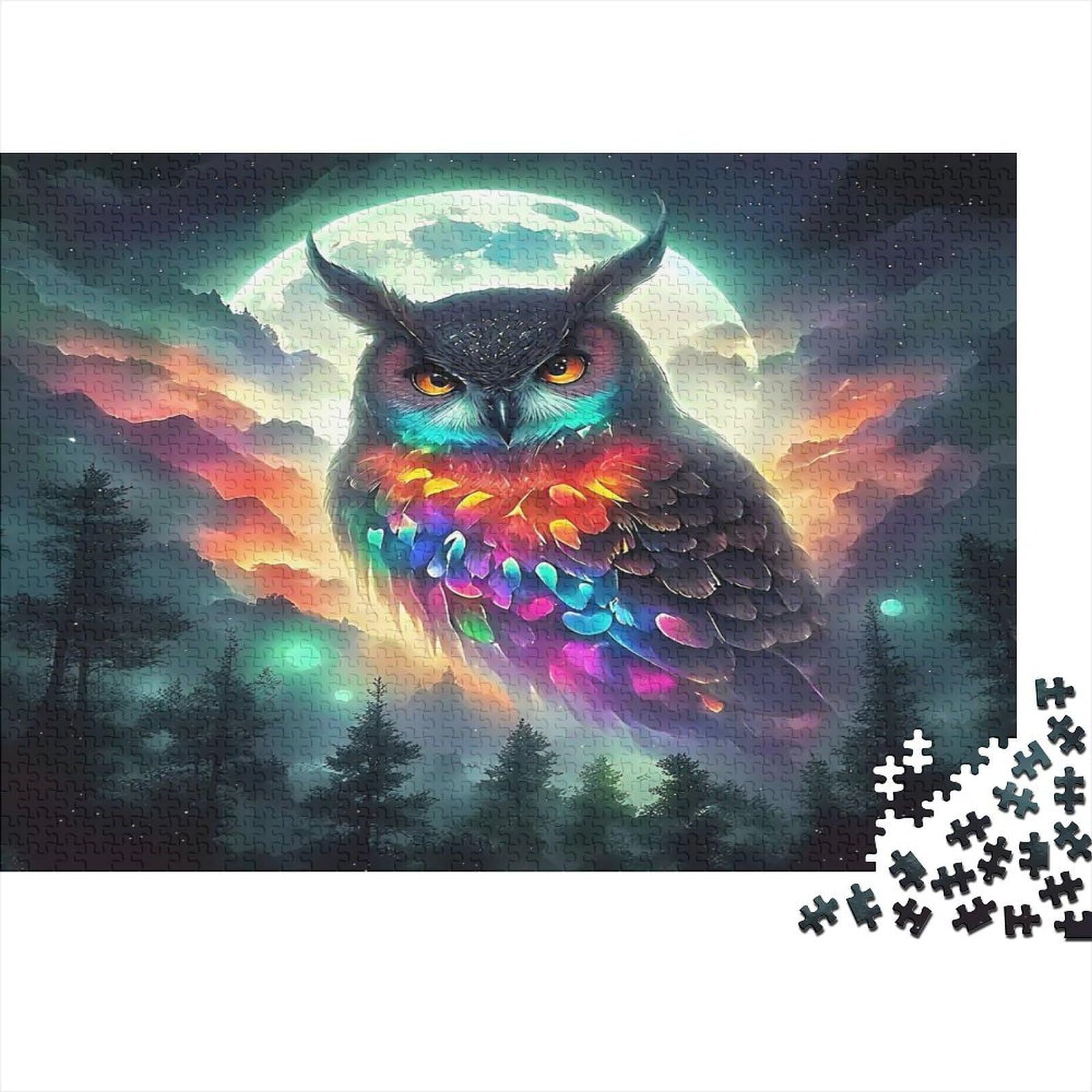 Owl Moon Forest Jigsaw Puzzle, 1000 Pcs Indoor Adult Game