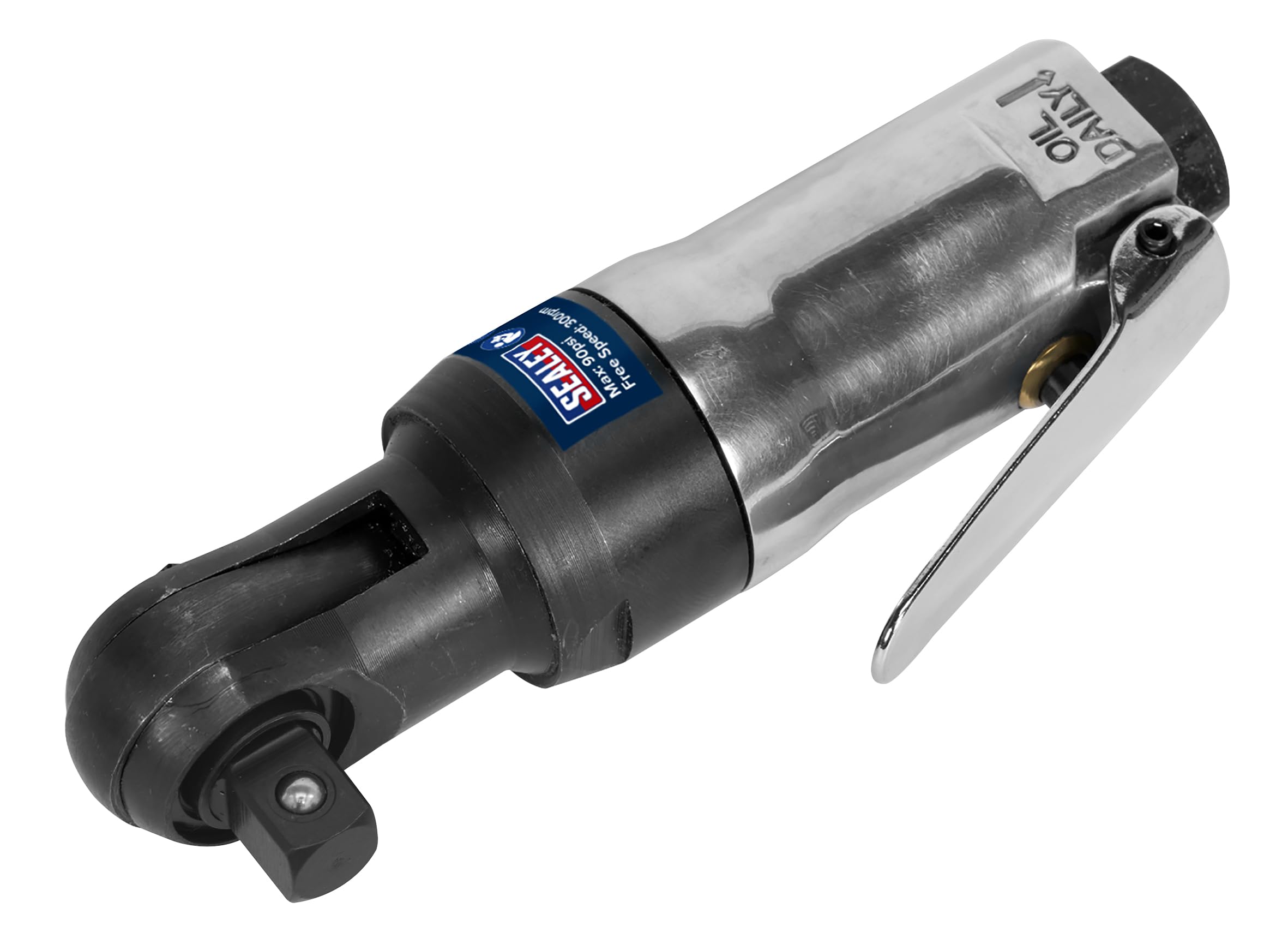 Sealey White Sa231 Air Ratchet Wrench 3/8Sq Drive Super Stubby