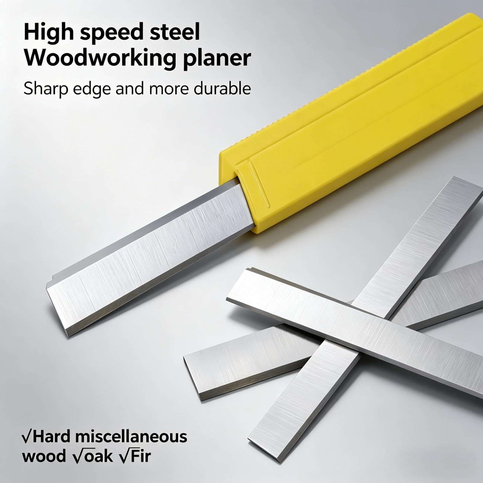 Cuchillas cepilladoras HSS de 3 piezas 200 x 25 x 3 mm, cuchillo cepillador de madera de acero de alta velocidad 58-61 HRC for cepilladora manual eléctrica for carpintería, cuchilla de repuesto