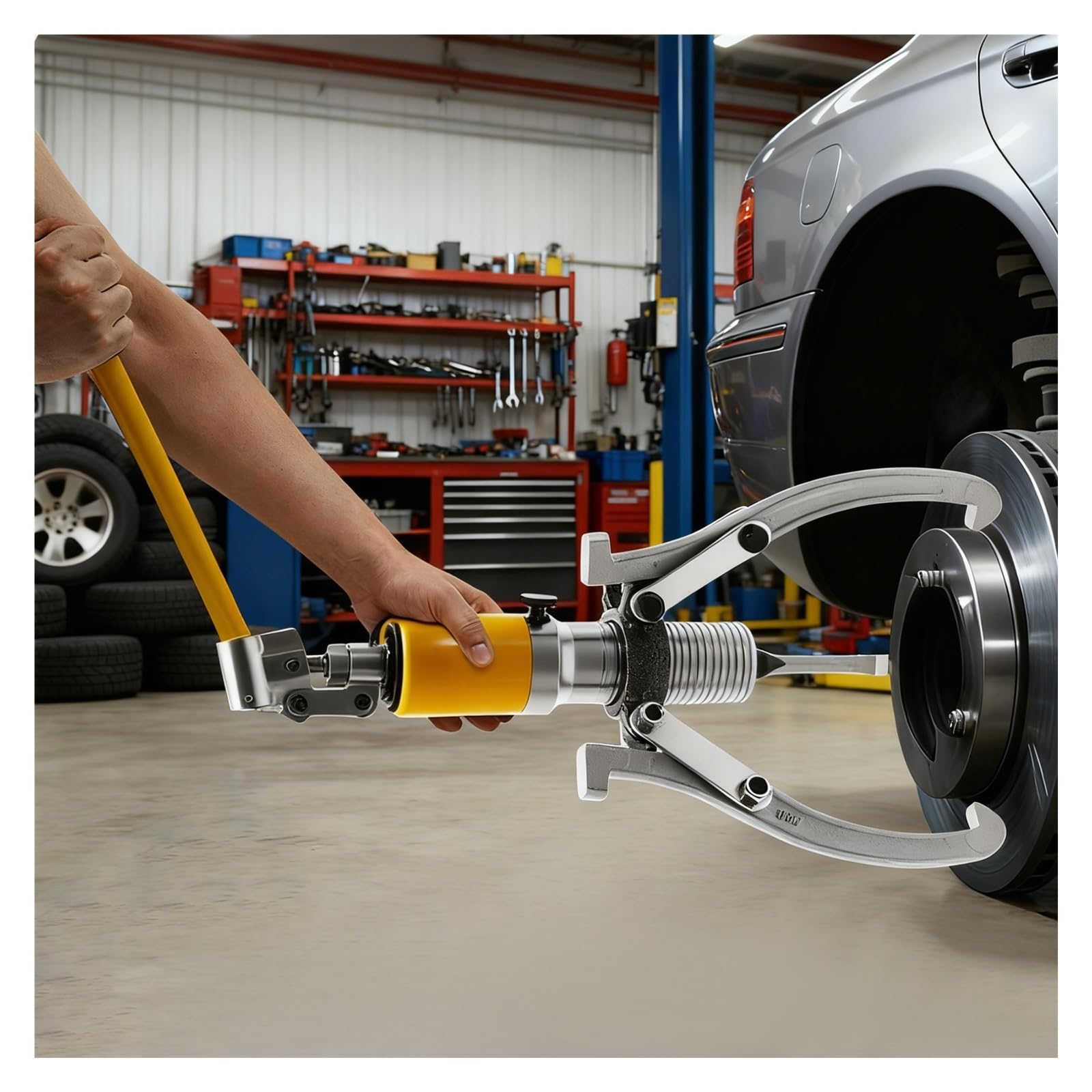 Hydrauliczny Ściągacz Zębaty 15T Z 3 Szczękami, Łożysko Ze Stali Węglowej Regulacją Rozstawu I Wysięgu Pierścień Wewnętrzny Do Warsztatów Maszyn Rolniczych łAtwa ObsłUga