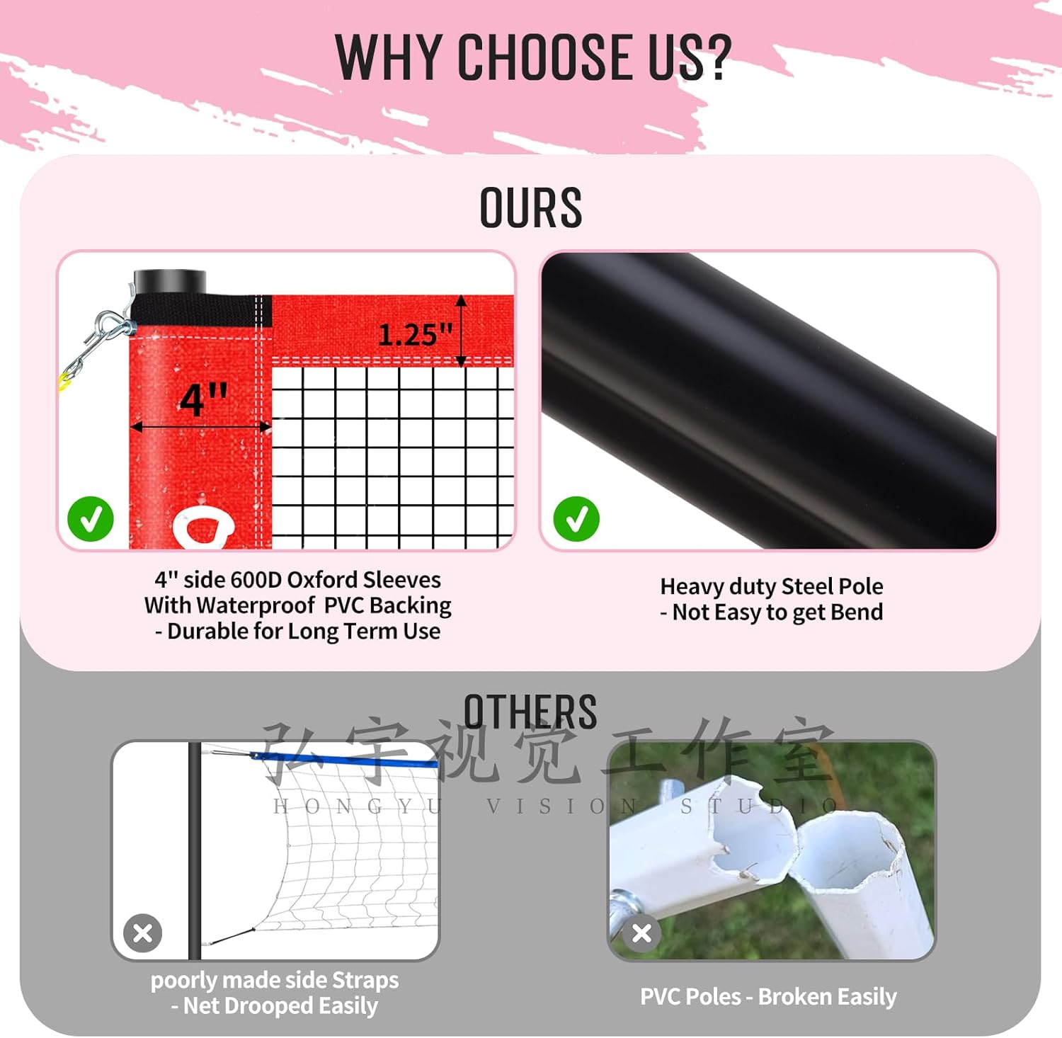 20ft Outdoor Volleyball & Badminton Combo Net Set for Backyard Beach with Adjustable Poles, Durable Anti-Sag Net, PU Volleyball, 2 Aluminum Rackets