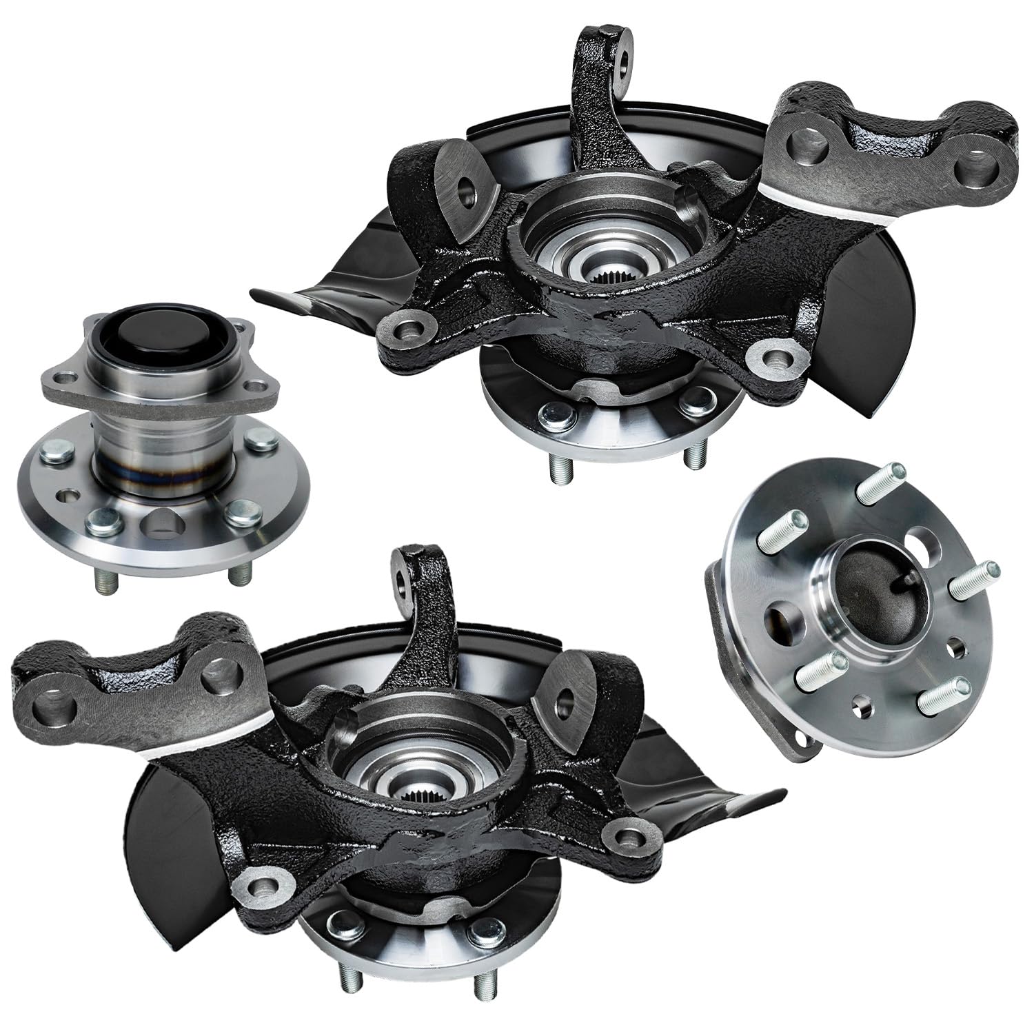 Detroit Axle - 2.4L 4pc Steering Knuckles Kit for 2004 Toyota Camry, 2