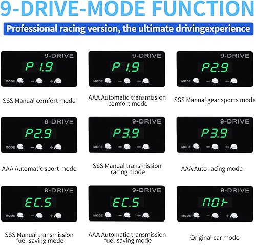 Miniatura 5 de Controlador de respuesta del acelerador, acelerador electrónico inteligente de carreras de 9 modos para Ford Trucks F250 F350 F450 F550 Mustang
