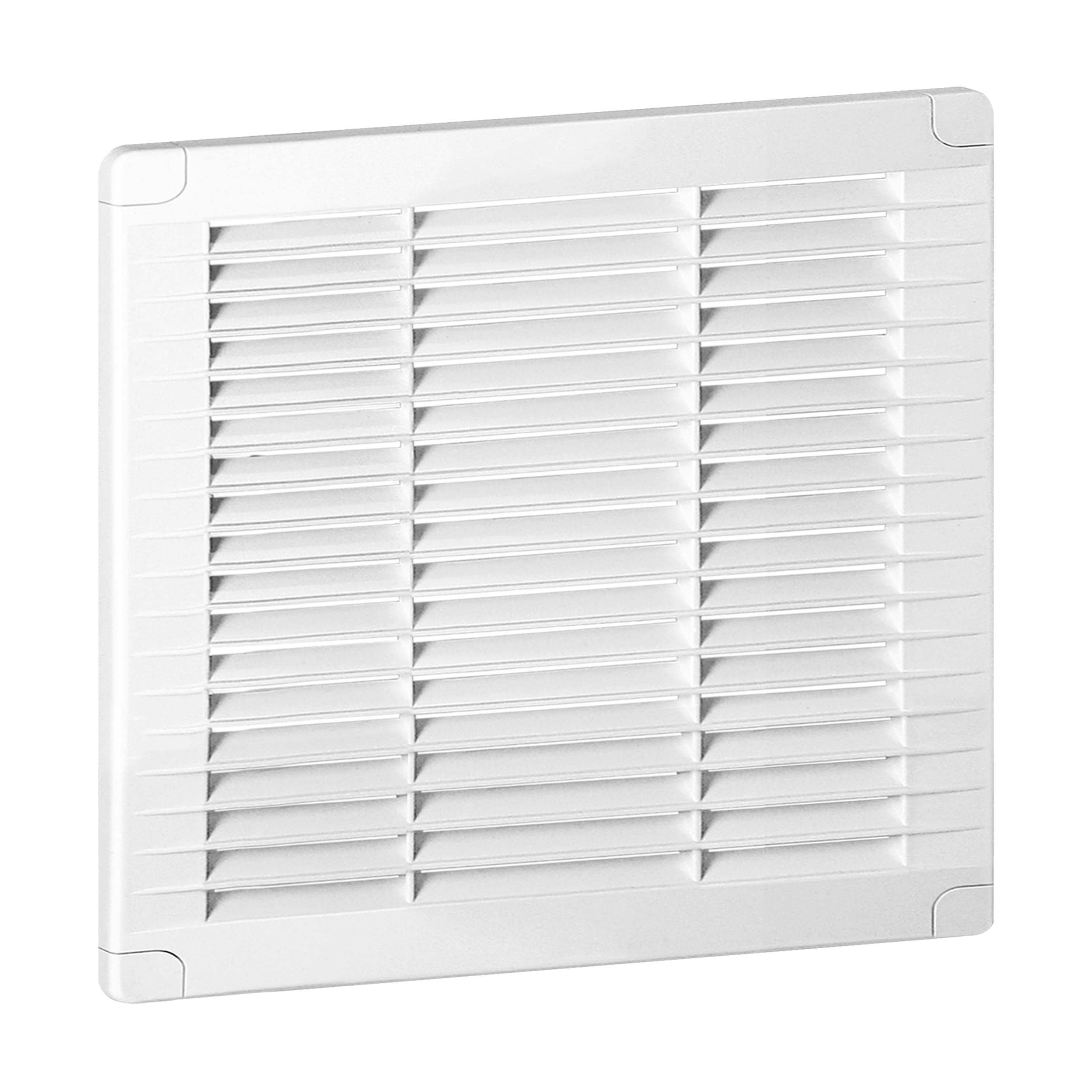 Kratka Wentylacyjna Uniwersalna Biała Klatka Wylotowa Kwadratowa Bez Kołnierza ABS (biały - 200 x 200 mm)