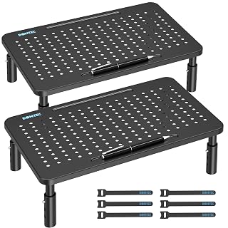 BONTEC 2 Pack Adjustable Monitor Stand