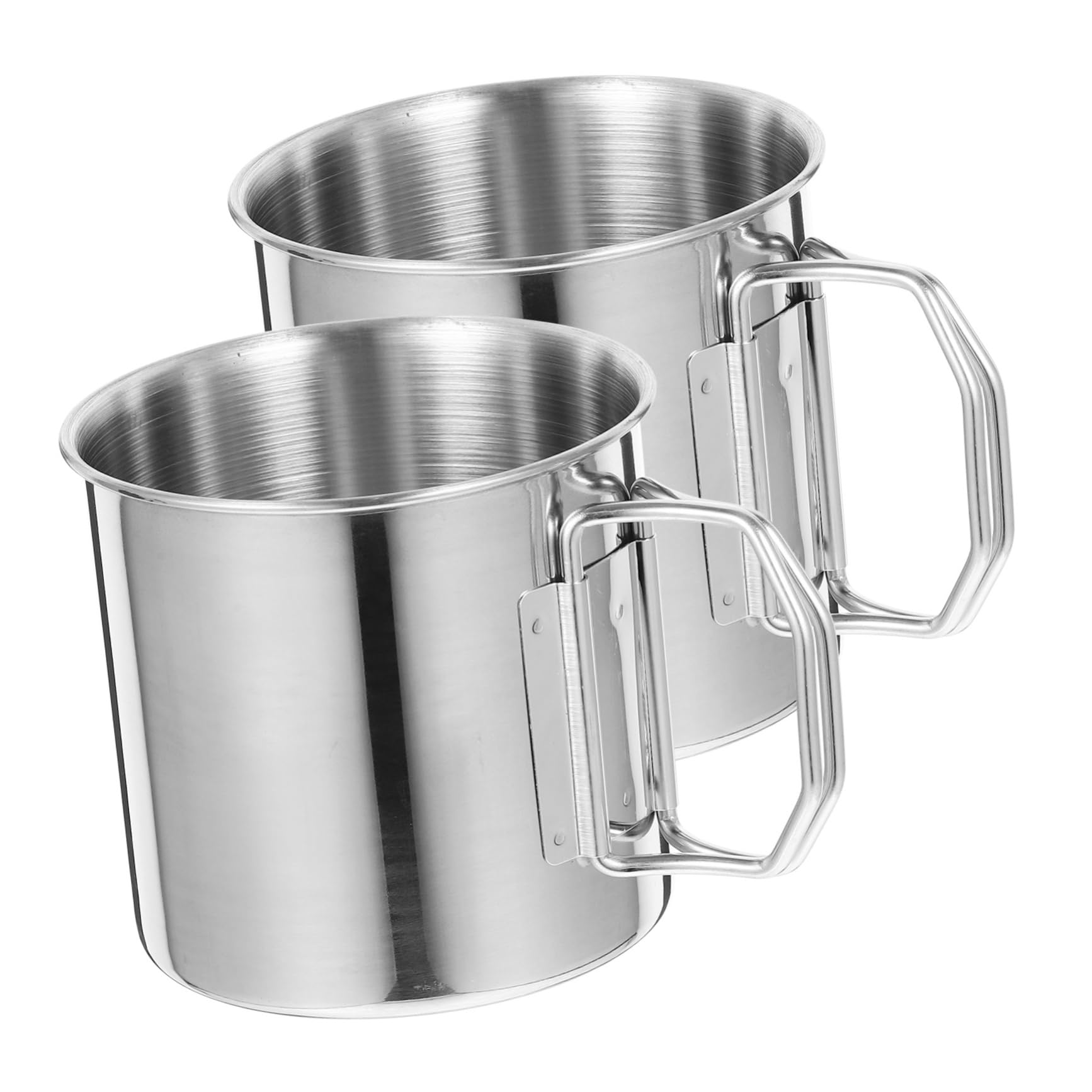 ibasenice 3 Series Taza De Camping Inoxidable De Vaso Portátil Para Bebidas Frías Y Calientes Accesorio Para Actividades Acampada Y Senderismo 2 Piezas X 3