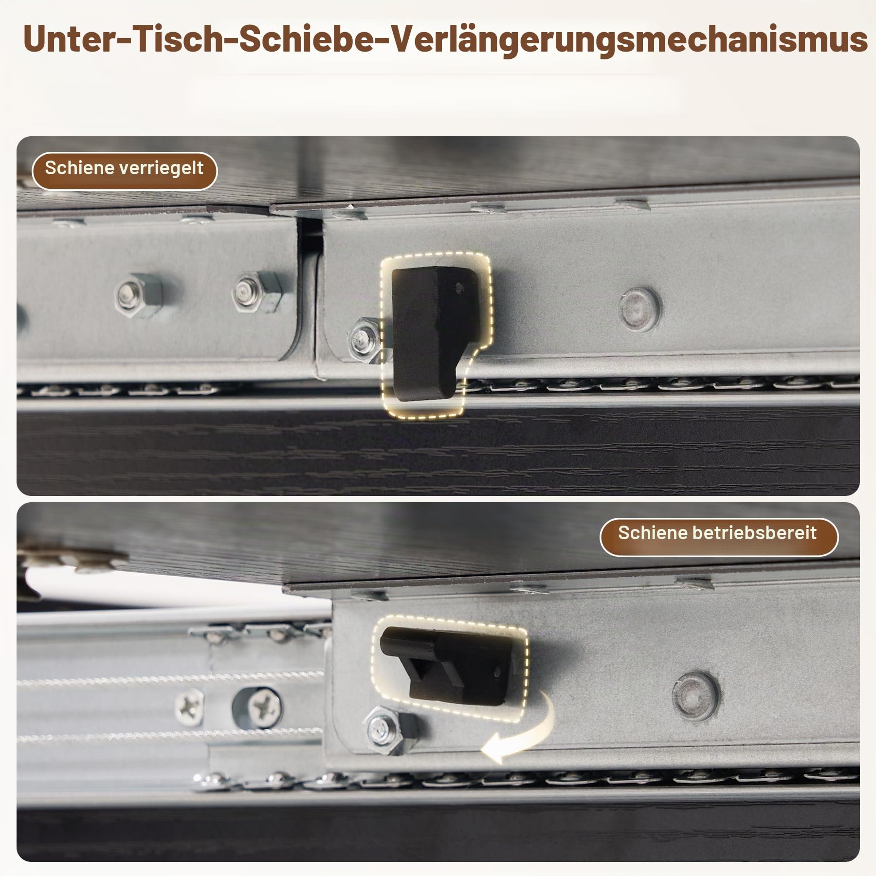 Hawthyhome rund Esstisch Ausziehbar für 4-8 Personen, 110-150cm Wohnzimmertisch Erweiterbar mit Teleskopfunktion, Platzsparender küchentisch Esszimmer Wohnzimmer, Modernes Industrie, Walnuss-Optik