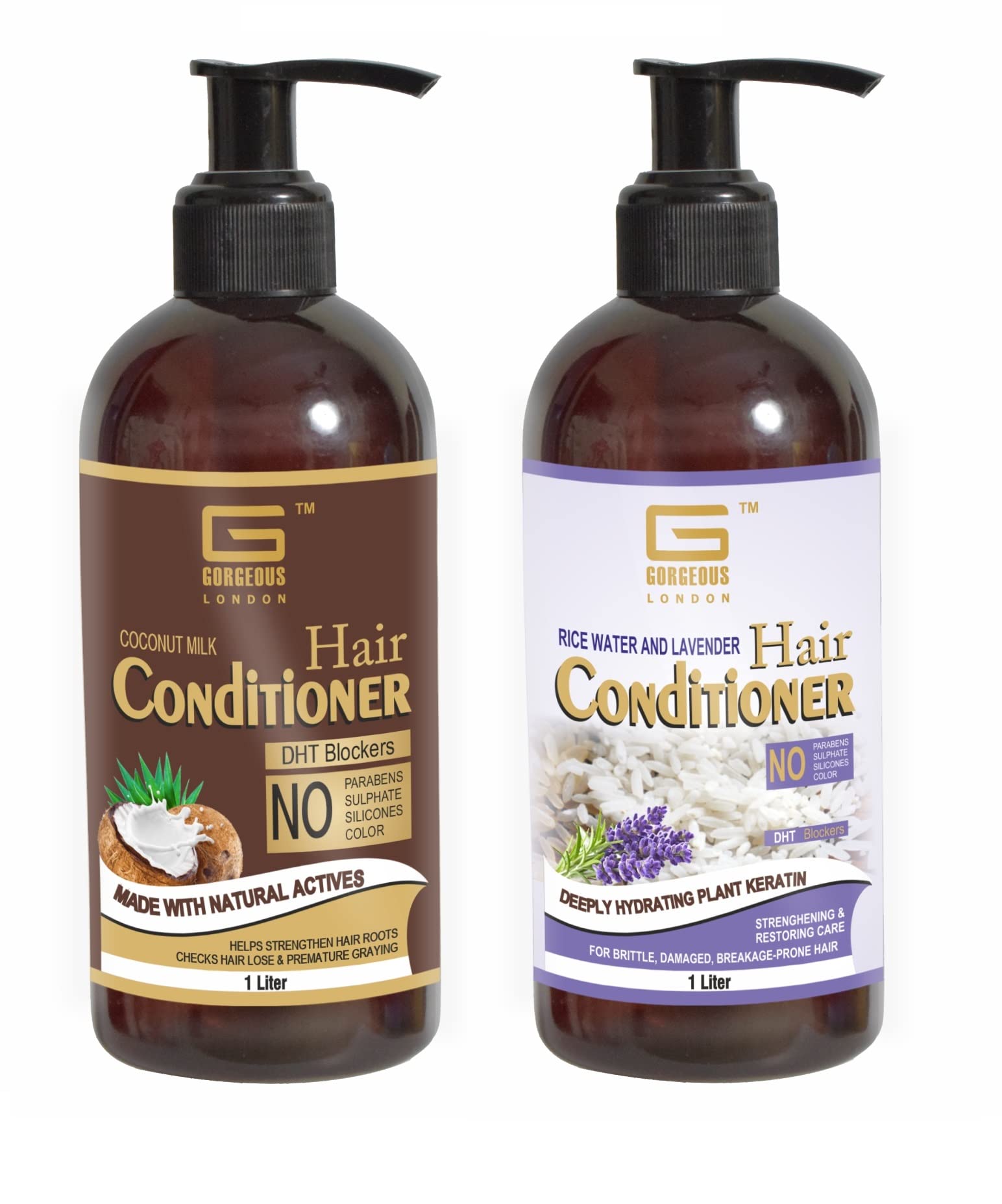 Buy London Coconut Milk hair Conditioner 1Ltr & Rice Water