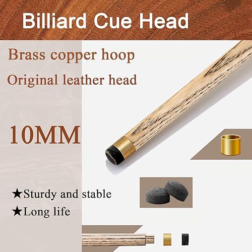 Miniatura 2 de Tacos de billar profesionales Estructura de barra pasante integrada, taco de billar de cabeza media de 0.394 in, ocho bolas negras, múltiples