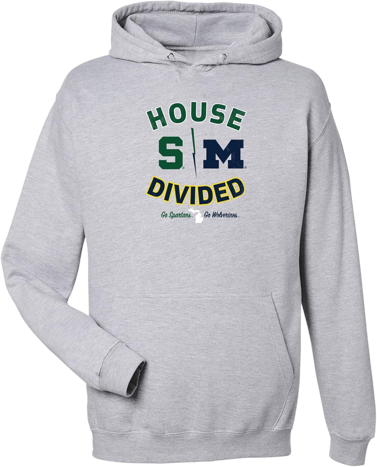 House Divided Michigan vs Michigan State Hoodie, Hooded Sweatshirt, Officially Licensed