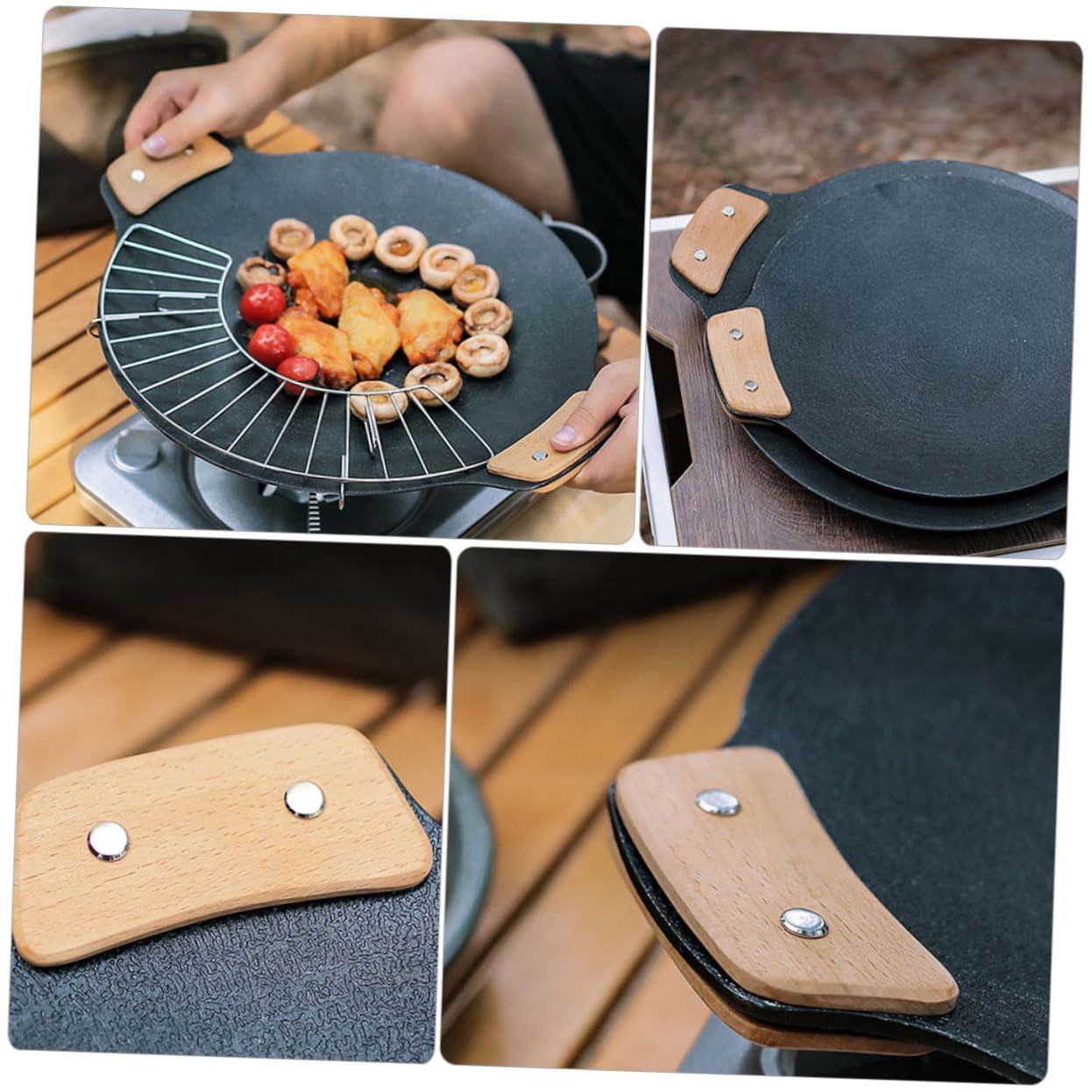 BESTonZON 3paia Maniglie Legno Resistenti Al Calore Per Padelle Di Coperture Antiscottatura Per Maniglie Di Padelle Accessori Per Cucina Per Ghisa e Inossidabile