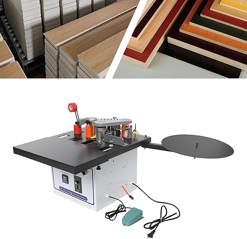 Miniatura 2 de Juego de máquina de bandas de borde, máquina de bandas de borde de escritorio 2 ~ 19.7 ft/min Máquina de bandas de borde para carpintería Máquina de